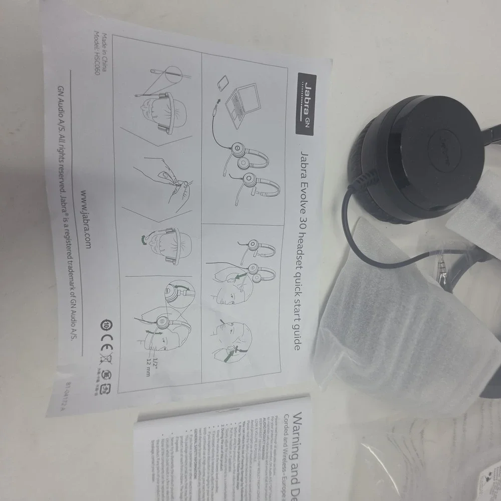 Jabra Evolve 30 II USB Headband Double Ear-Pad Headset Black